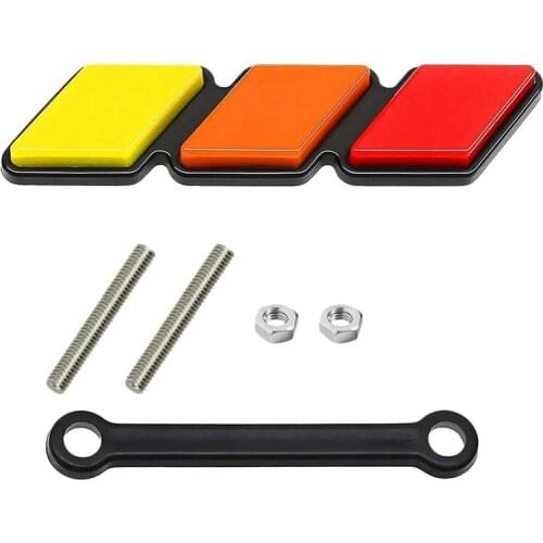 Tri-Color Grille Badge Emblem Decoration Car Truck Label for Toyota Tacoma 4Runner - Sequoia Rav4 Highlander