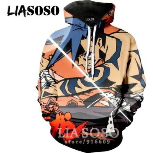 LIASOSO Funny 3D Women Men Anime Homme Harajuku Sweatshirt Tengen Toppa Gurren Lagann hoodies Streetwear Hoodie Fashion Shirt