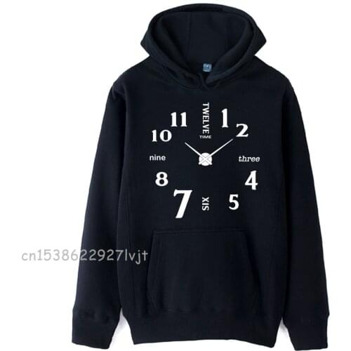Girls Woman Hoodie Hannibal Lector Wall Clock Three Six Nine Twelve Couple Clothes Autumn Winter Fleece