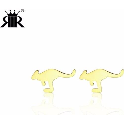 RIR Australian Cute Kangaroo Stud Earrings Simple Wildlife Woman Daily Jewellery Earrings Give Her Birthday Gifts