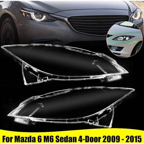 1 Pair For Mazda 6 2009 2010 2011 2012 2013 2014 2015 Car Headlight Headlamp Shell Lamp Cover Replacement Lens Cover