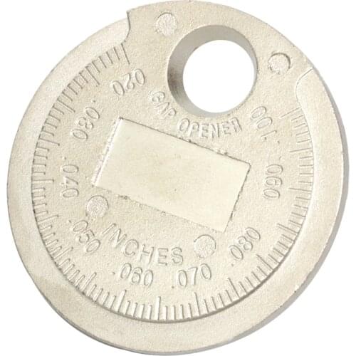 1 pcs Ignition spark plug Gap Gauge tool Caliber Measuring Tool Currency-Type 0.6-2.4mm Range Spark Plug Gage Gap Tool Feeler