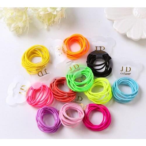 10PCS/lot Children Scrunchy Girls Hair bands Small Baby Headwear Multicolor Disposable Rubber Band Accessories
