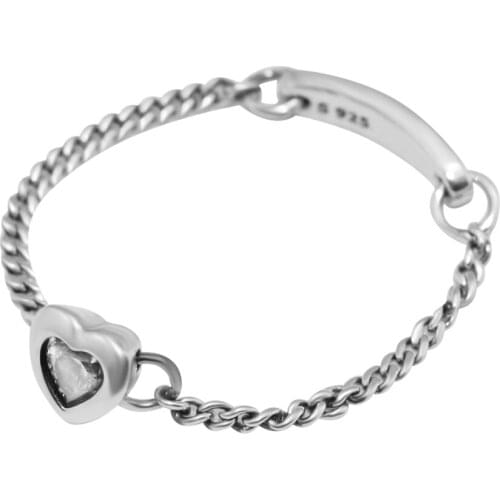 100% Authentic 925 Sterling-Silver-Jewelry Spirited Heart Rings with Clear CZ Free Shipping