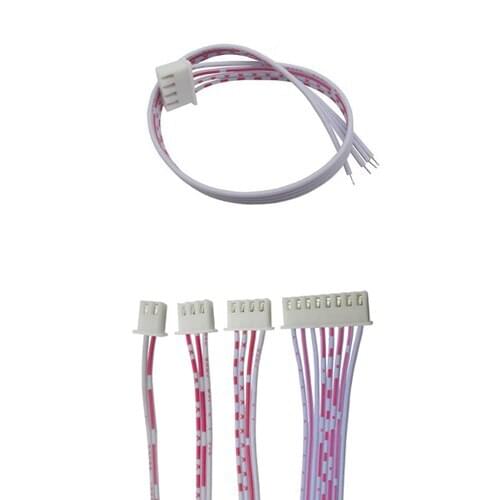 100Pcs 10cm Single XH2.54 Header 2P 3P 4P 5P 6P AWG26 Red White Wire Cable