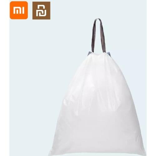 3 rolls xiaomi youpin drawstring trash bag double drawstring thickened bag for easy storage suitable for kitchen and office