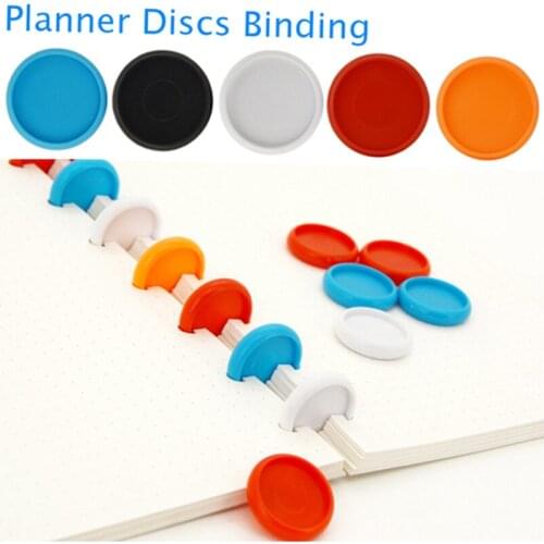 30pcs 28mm Colorful Mushroom Disc Binding Notebook Ring Binder Planner Bindier Disc DIY Loose Leaf Rings Binding Office Supplies