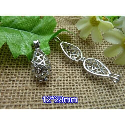 6 pcs Brass Locket,Heart Shape Wishing Box Pendant Charm,Metal Findings charm,jewelry making supplies 12*28mm - Free Shipping