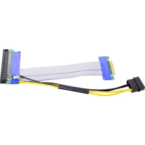 Card Adapter Cable Extender Converter Riser 4x 15cm To 16x With 4pin Power Pci-e Express Alex