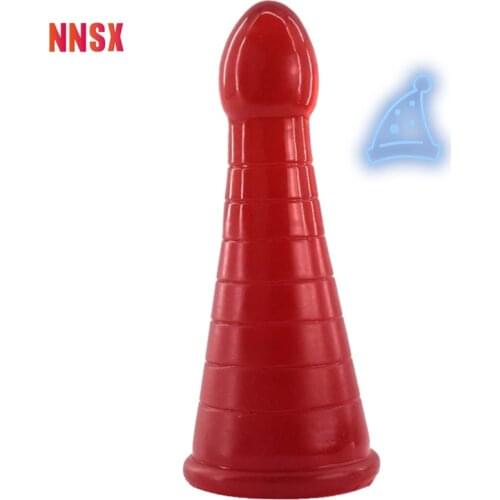 NNSX Anal Plug in the Shape of a Flame Tower with suction cup Dildo for Female Masturbation Stimulate Sex Toys Big Butt Plug sex