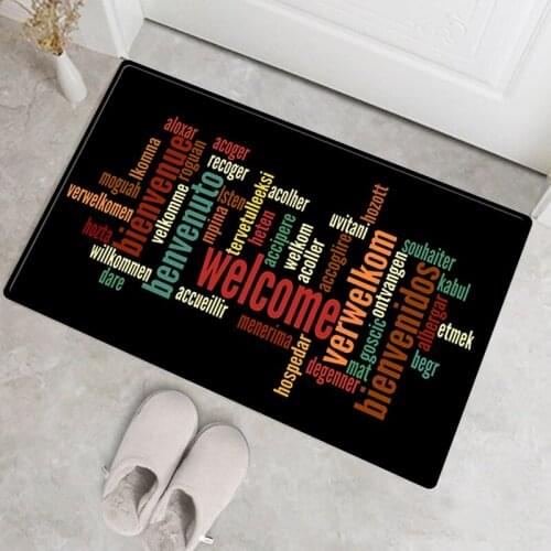 Welcome Doormat Hallway Tracks Sink Mats Indoor Home Decor Portable Tapete Cozinha Animal Rug Rectangular Entrance Door Mat