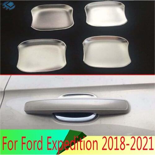 For Ford Expedition 2018 2019 Fourth generation U553 Decorate Accessories ABS Chrome Door Handle Bowl Cover Cup Cavity Trim