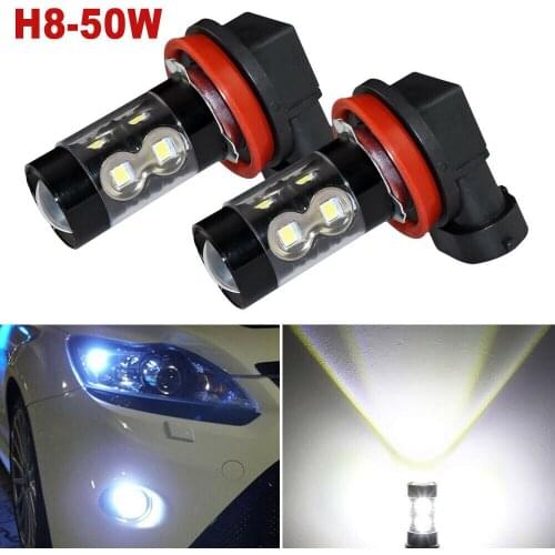 LKT 1PCS 2000LM H8 H11 H16JP LED Canbus 9005 HB3 9006 HB4 LED Fog Lamp For BMW VW Benz Audi A3 8P A4 B8 B6 A6 C6 C7 BMW E60 E90