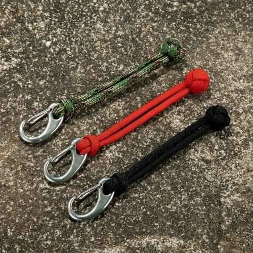 MKENDN 550 Paracord Keychain Lanyard Fist Knot High Strength Parachute Cord Self-defense Emergency Survival Tool Key Ring