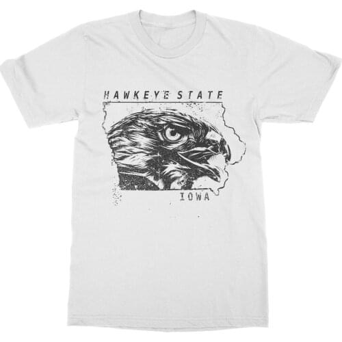 New 2019 Hot Summer Casual Printing Iowa 'Hawkeye' USA United States of America Patriot Capital Nation Bird Tee Shirt