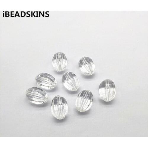 New arrival! 20x14mm 210pcs Clear acrylic Faceted Egg-shape beads for Necklace,Earrings parts,hand Made Jewelry DIY
