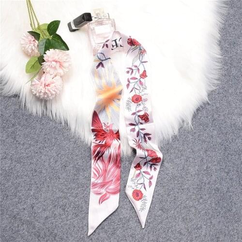 Fire Phoenix Tarot Twill 100% Silk Scarf Women Brand Scarf Skinny Bag Scarves Design Wrist Towel Foulard Neckerchief Headband