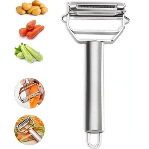 Stainless Steel Fruit Vegetable Peeler Julienne Cutter With brush Multifunction Potato Carrot Peelers Grater Kitchen Gadgets