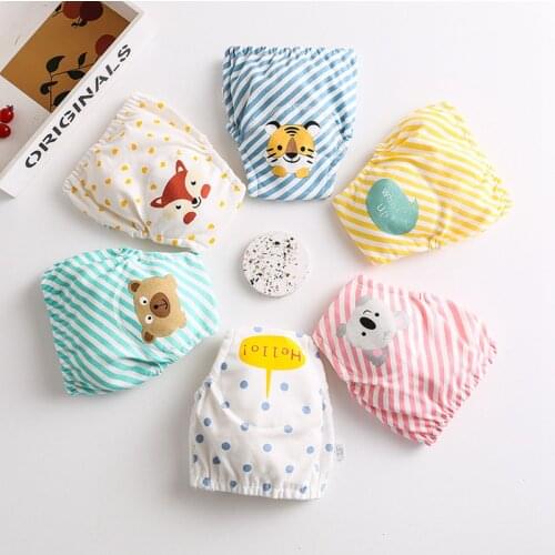 Newborn Diaper Cover Reusable Baby Cloth Diaper Pocket Washable Kids Nappies Baby Learning Pants Children Nappy Changing
