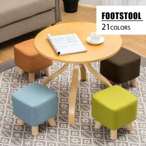 Simple Round Stool Enfants Footstool Ottomans Nordic Square Pouf Wooden Stool For Home Decor Kids Low Chair
