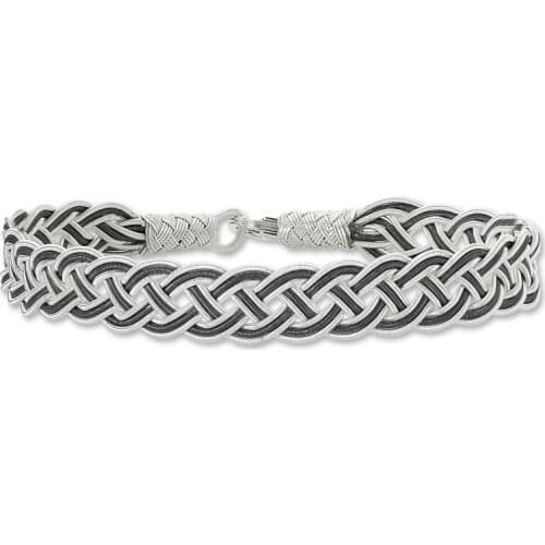 Silverlina Silver Kazaziye Hand Knitting Bracelet