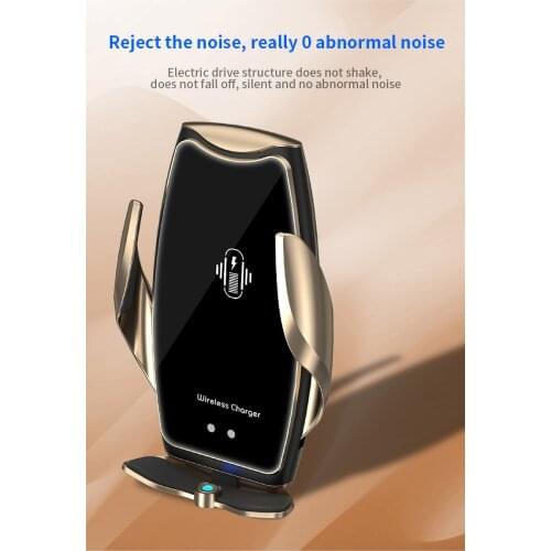 Universal 10w 15w Car Wireless Charging Magnetic Fast Charger Smart Auto Sensor Clamp Mobile Holder Stand