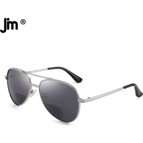 2021 JM Vintage Bifocal Sunglasses Reading Glasses for Men Women Pilot Spring Hinge Bifocal Glasses