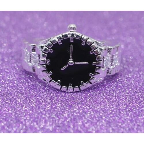 Womens Vintage 925 Silver Watch Ring Festival Birthday Gift Jewelry Ring Wholesale
