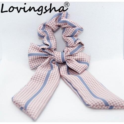 LOVINGSHA Bow Female Headwear Cute Hair Accessories For Women Hair Ties Ribbon Girl Hair Bands Scrunchies Horsetail Tie ATC003
