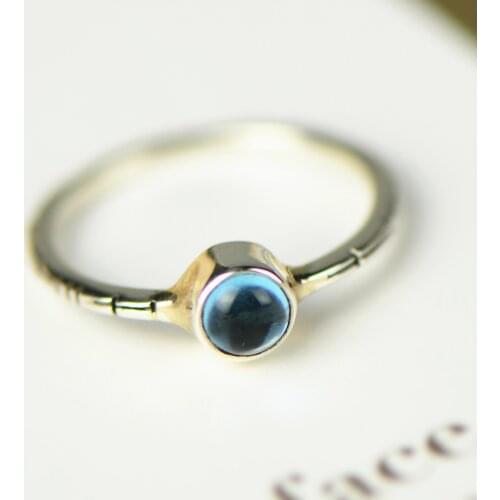 Small S925 Sterling Silver Natural Ring Women Ring Jewelry Retro Thai Silver New