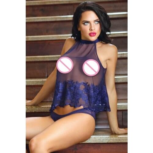 Plus Size Women Sexy Lingerie Lace Babydoll Chemise Porno Sex Underwear Transparent Chiffon Erotic Lingerie Sexy Costumes