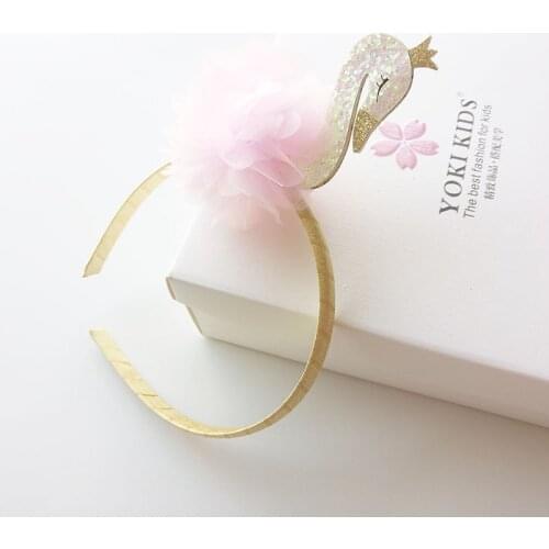 1 PCS New Cute Cartoon Swan Kids Hair Hoop Boutique Baby Hairbands Princess Headwear Girls Hair Accessories Children Headbands