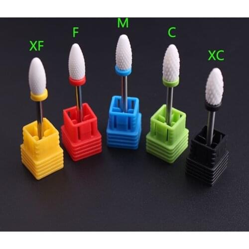 1pcs Ceramic Nail Drill Bit For Electric Manicure Drills Machine Milling Cutter Nail Files Buffers Nail Art Equipment Accessory