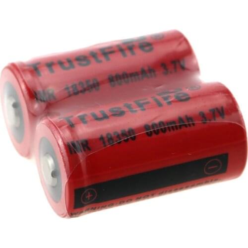 10pcs/lot TrustFire 3.7V IMR 18350 800mAh Rechargeable Li-ion Battery Lithium Batteries Power Source For Consumer Electronics