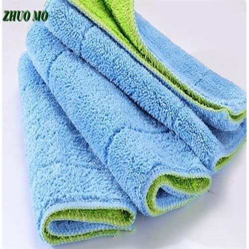 3Pcs Double-sided super absorbent Fiber Mop Head kitchen Floor cleaning cloth Flat Mop replacement cloth Home cleaning tools