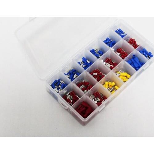 330pcs Assorted Insulated Electrical Wire Terminals Connectors Assortment Kit Electrical Crimp Spade Butt Ring