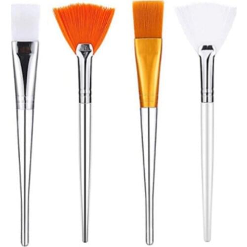 4 Pcs DIY Face Mask Brush Set Soft Applicator Brushes Makeup Tools Includes Soft Fan Facial Brushes Acid Applicator Brush