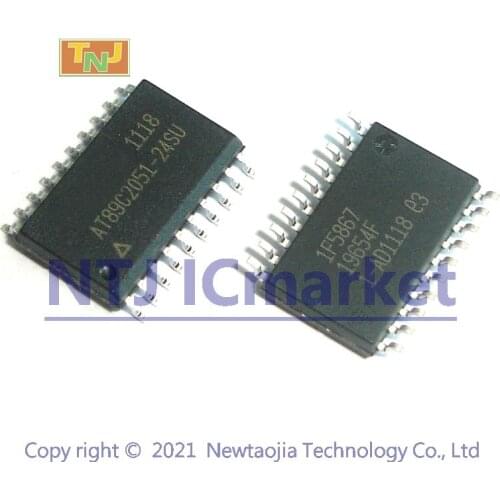 5 PCS AT89C2051-24SU SOP-20 8-bit Microcontroller with 2K Bytes Flash IC CHIP