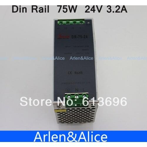 75W 24V 3.2A 110-240V INPUT Din Rail Single Output Switching power supply