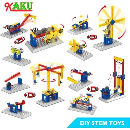 Children DIY Building Blocks Toys Mechanical Dynamics Principle 3D Model Design Physical Science Experiment STEM Educational Toy