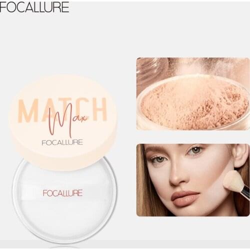 FOCALLURE 4 Color Face Loose Powder Maximum Oil Control Breathable Makeup Setting Powder Hide Pores Brighten Skin Matte Powder
