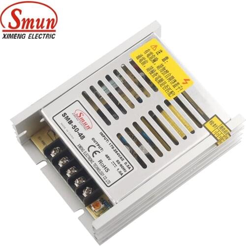SMUN SMB-50-48 50W Ultra Thin Type Single Output Switching Mode Power Supply 48V 1A AC-DC Slim Led Driver