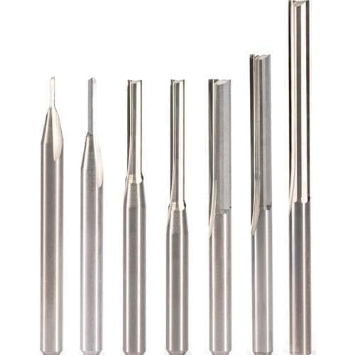 5pcs 4mm 2 Flute Straight Slot Milling Cutter Tungsten Steel CNC Router Bit 17mm 22mm 25mm 32mm Wood MDF End Mill Cutting Tool