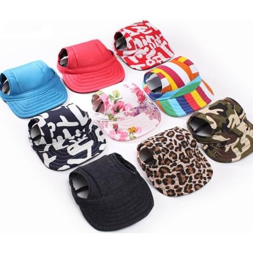 Colorful Pet Hat Summer Baseball Cap Sun Protection Caps For Puppy Large Dogs New Windproof Travel Sports Sun Hats Pet Supplies