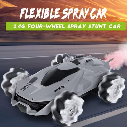 JJRC Q92 1:24 High-speed Remote Control Car 4WD 2.4G 360 Degree Rotating Stunt Car with LED Lights and Music Childrens Toy Car