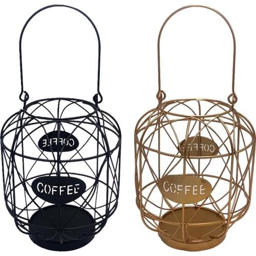Metal Coffee Pod Holders Capsule Basket Sugar Bag Organizer Dispenser Rack
