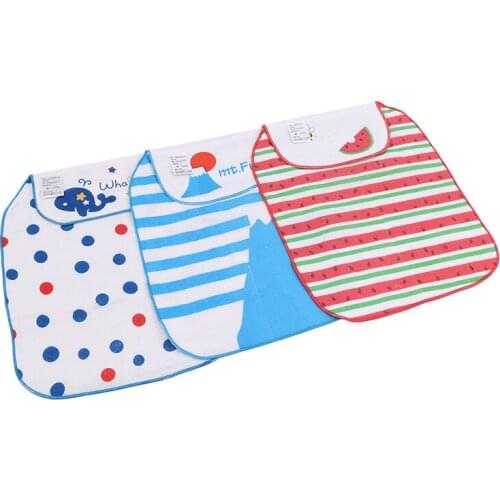 Cute Baby Sweat Towel 5 Layers Soft Back Dry Wipe Gauze Cloth Perspiration Absorb Towel Breathable Prevent Back Wet Pad Towel