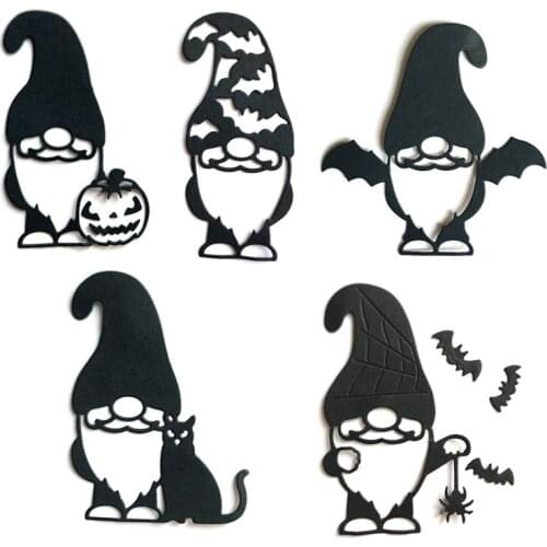 Miss Vintage Halloween Cute Gnome Metal Cutting Dies Stencils for DIY Scrapbooking Photo Album Decorative Embossing Cut Die