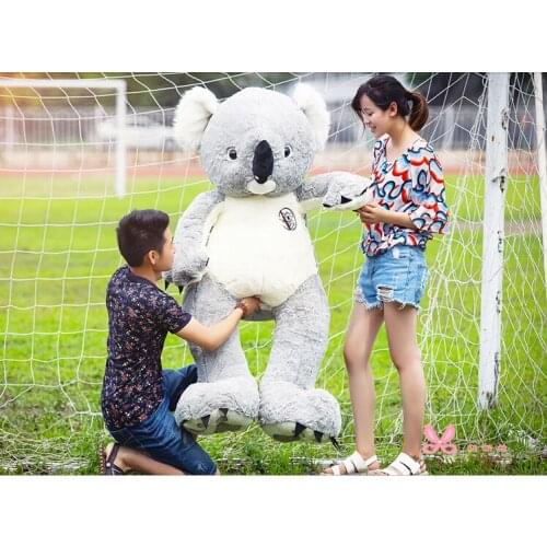 Stuffed plush toy huge 150cm gray koala doll plush toy soft hugging pillow Christmas gift b0276
