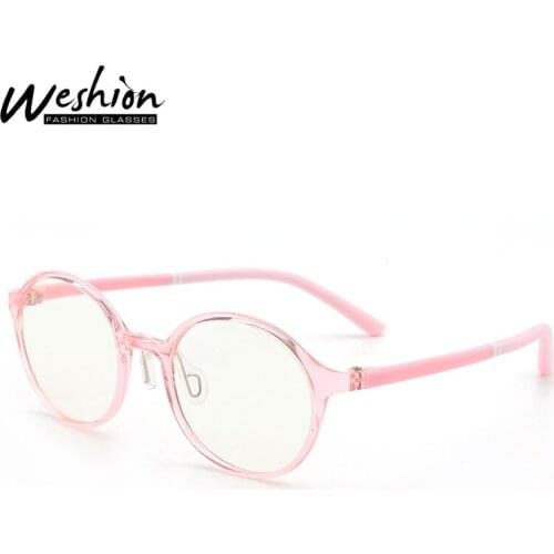 Pink Round Junior Glasses Kids Anti Blue Light Boy Girl Optical Frame Computer Reading Anti Filter Eyeglasse 5-15 UV Filter 2020